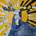 Fabeldyr malerier av Bente Kystad Syr